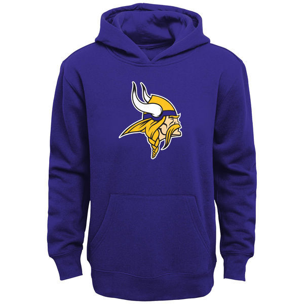 Minnesota Vikings Team Logo Pullover Hoodie - Purple 