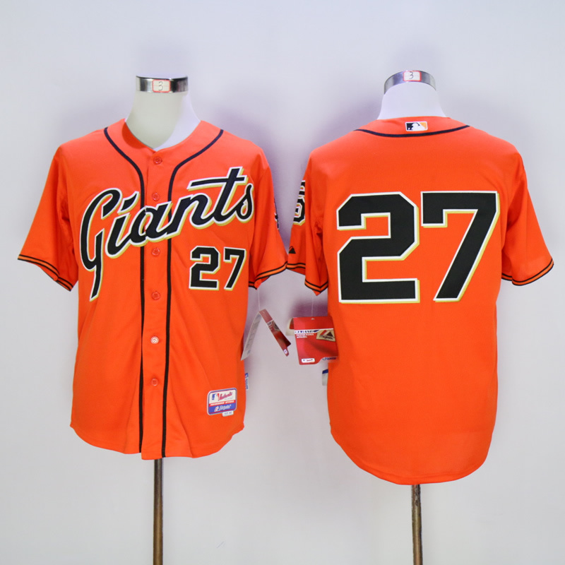 MLB San Francisco Giants #27 Marichal Orange Jersey