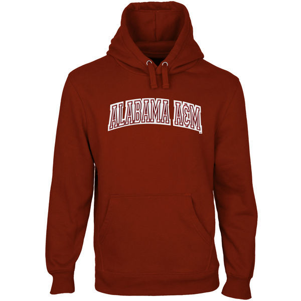 Alabama A&M Bulldogs Arch Name Pullover Hoodie - Maroon 
