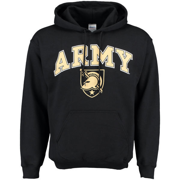 Army Black Knights New Agenda Midsize Arch Over Logo Hoodie - Black 