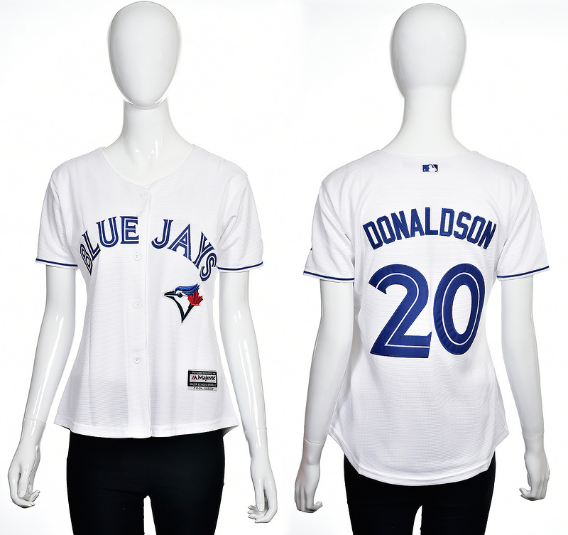 Women Toronto Blue Jays #20 Donaldson White Jersey