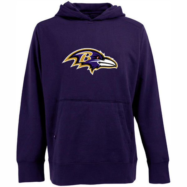Antigua Baltimore Ravens Signature Pullover Hoodie - Purple 