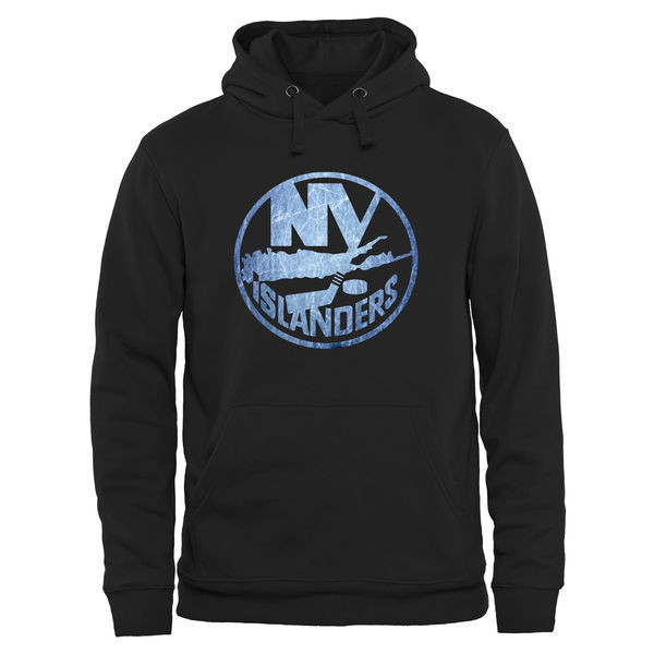 New York Islanders Rinkside Pond Hockey Pullover Hoodie - Black - 