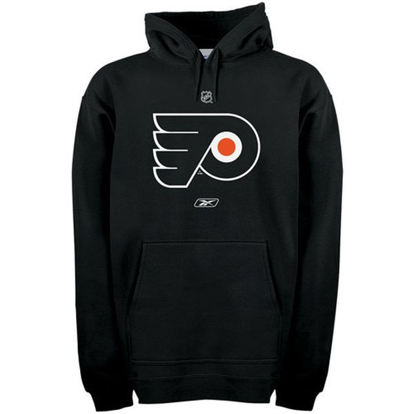 Reebok Philadelphia Flyers Primary Logo Pullover Hoodie - Black 