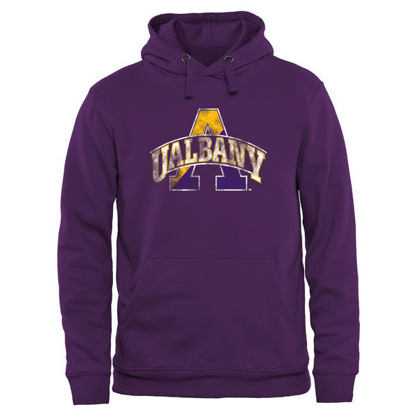 Albany Great Danes Classic Primary Pullover Hoodie - Purple 