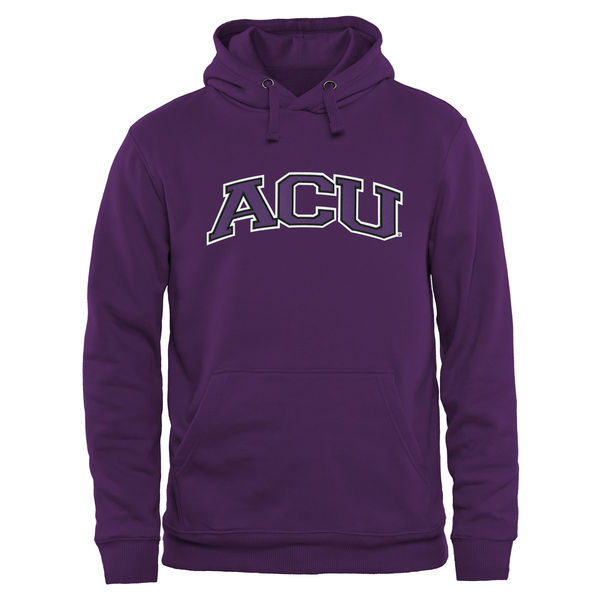Abilene Christian University Wildcats Arch Name Pullover Hoodie - Purple 