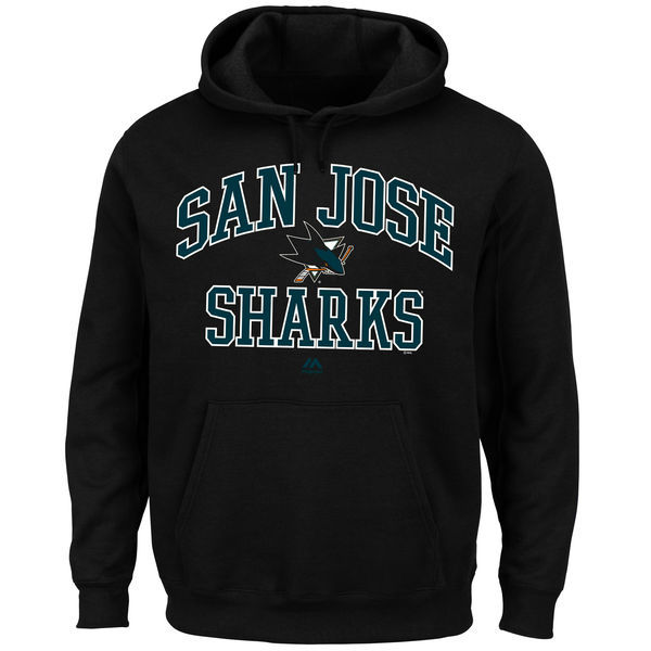San Jose Sharks Majestic Heart & Soul Hoodie - Black 