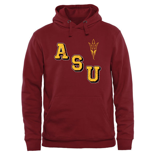 Arizona State Sun Devils Acronym Pullover Hoodie - Maroon 