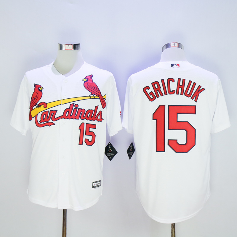MLB St. Louis Cardinals #15 Grichuk White Jersey
