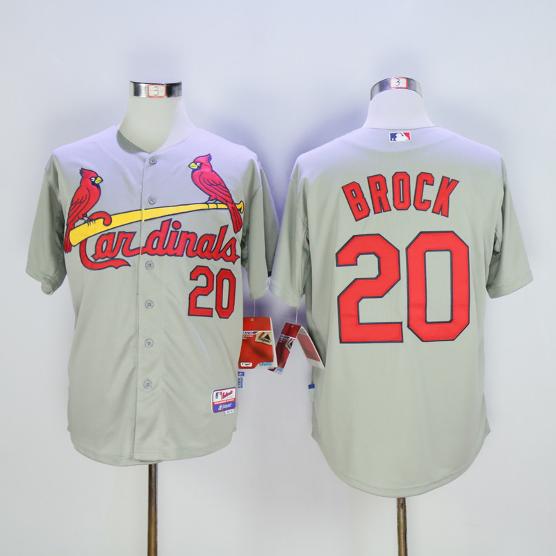 MLB St.Louis Cardinals #20 Brock Grey Jersey