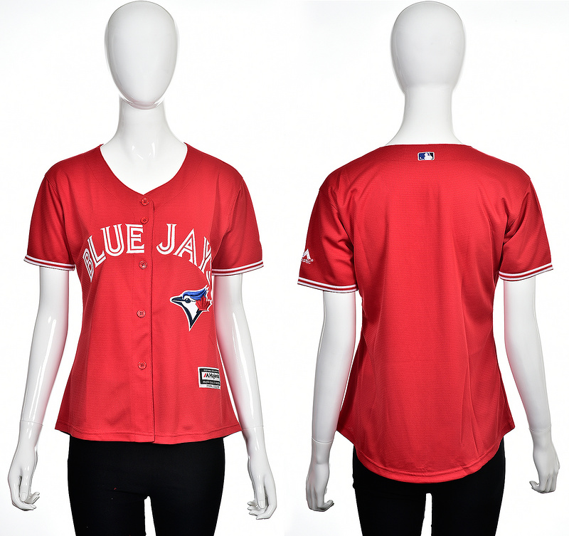 Women Toronto Blue Jays Blank Red Jersey