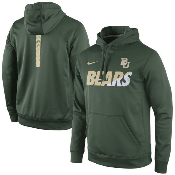 Baylor Bears Nike Sideline KO Fleece Therma-FIT Performance Hoodie - Green 