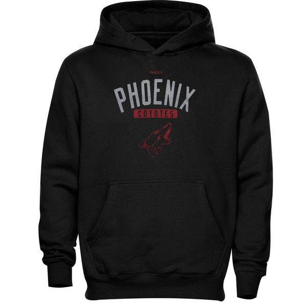 Reebok Phoenix Coyotes Youth Acquisition Fleece Pullover Hoodie -Black 