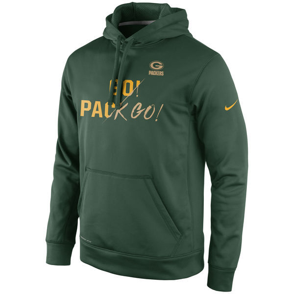 Green Bay Packers Nike Gold Collection KO Pullover Performance Hoodie - Green