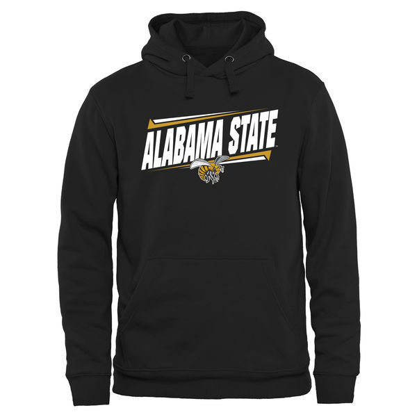 Alabama State Hornets Double Bar Pullover Hoodie - Black 