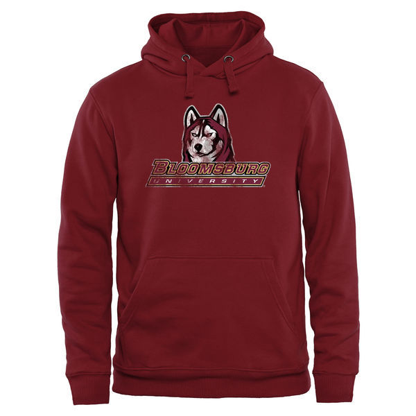 Bloomsburg Huskies Classic Primary Pullover Hoodie - Garnet 