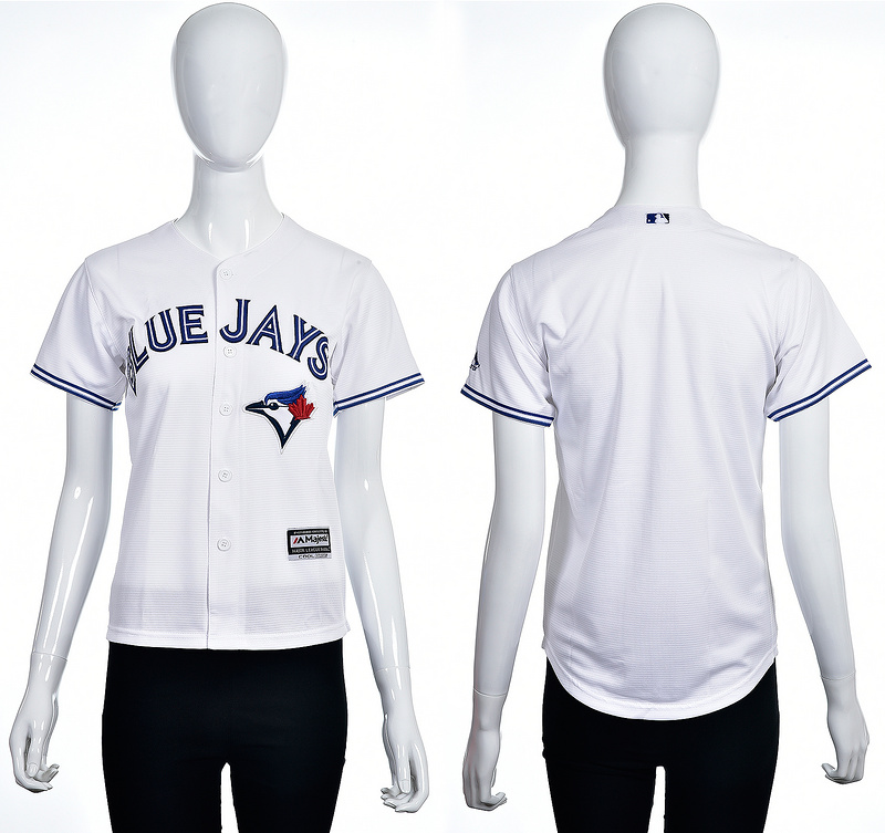 Women Toronto Blue Jays Blank White Jersey