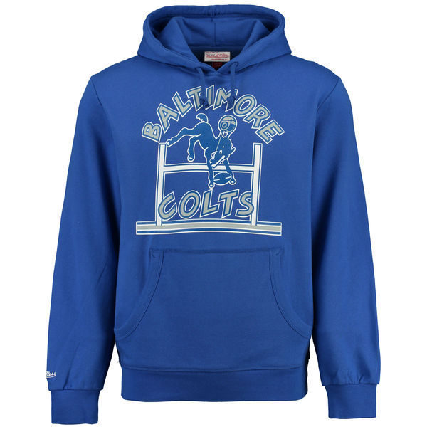 Baltimore Colts Mitchell & Ness Retro Pullover Hoodie - Royal 