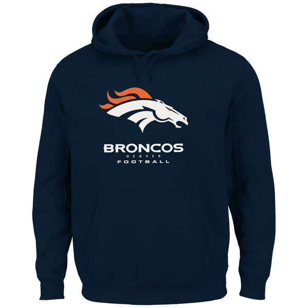 Denver Broncos Critical Victory Pullover Hoodie - Navy Blue 