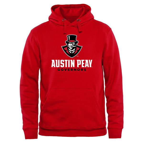 Austin Peay State Governors Team Strong Pullover Hoodie - Red 