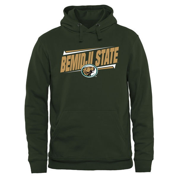 Bemidji State Beavers Double Bar Pullover Hoodie - Green 