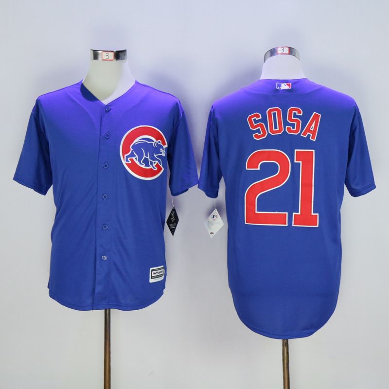 MLB Chicago Cubs #21 Sosa Blue New Jersey