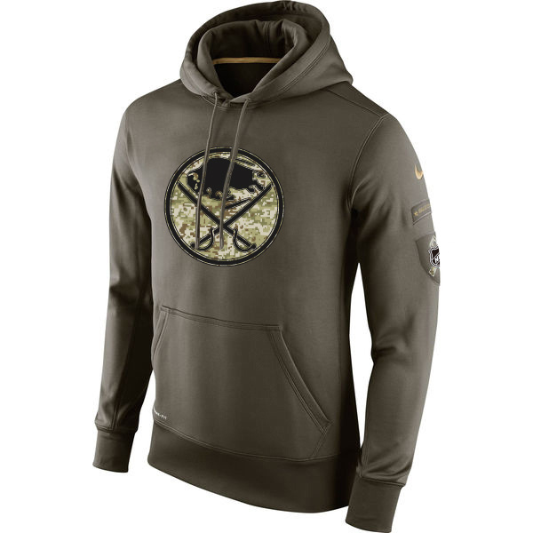 NHL Buffalo Sabres Olive Salute To Service KO Performance Hoodie