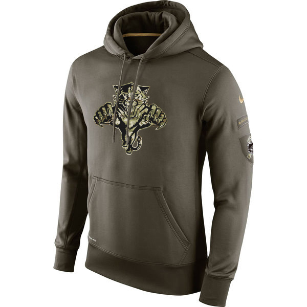 NHL Florida Panthers Olive Salute To Service KO Performance Hoodie
