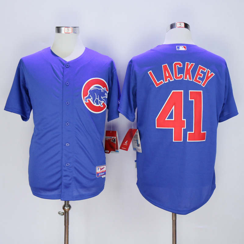 MLB Chicago Cubs #41 Lackey Blue New Jersey