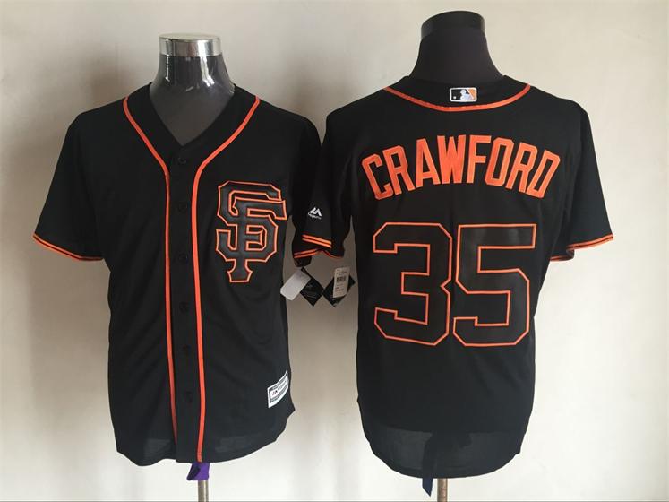 MLB San Francisco Giants #35 Crawford Black New Jersey