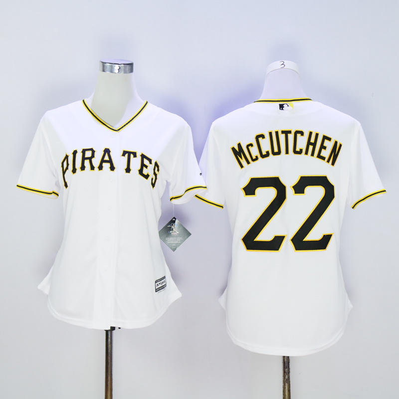 Women MLB Pittsburgh Pirates #22 McCutchen White Jersey