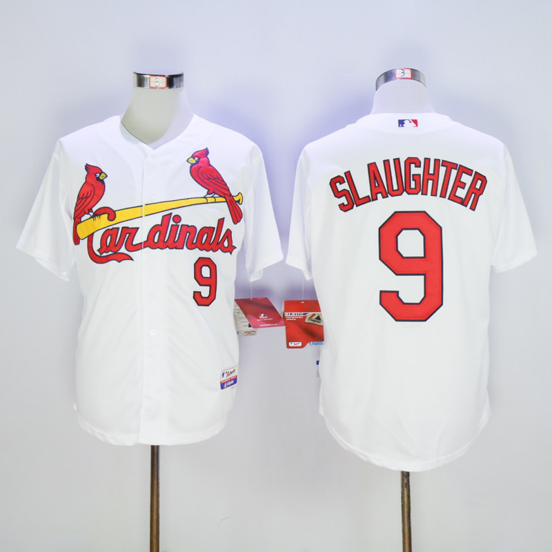 MLB St.Louis Cardinals #9 Slaughter White Jersey