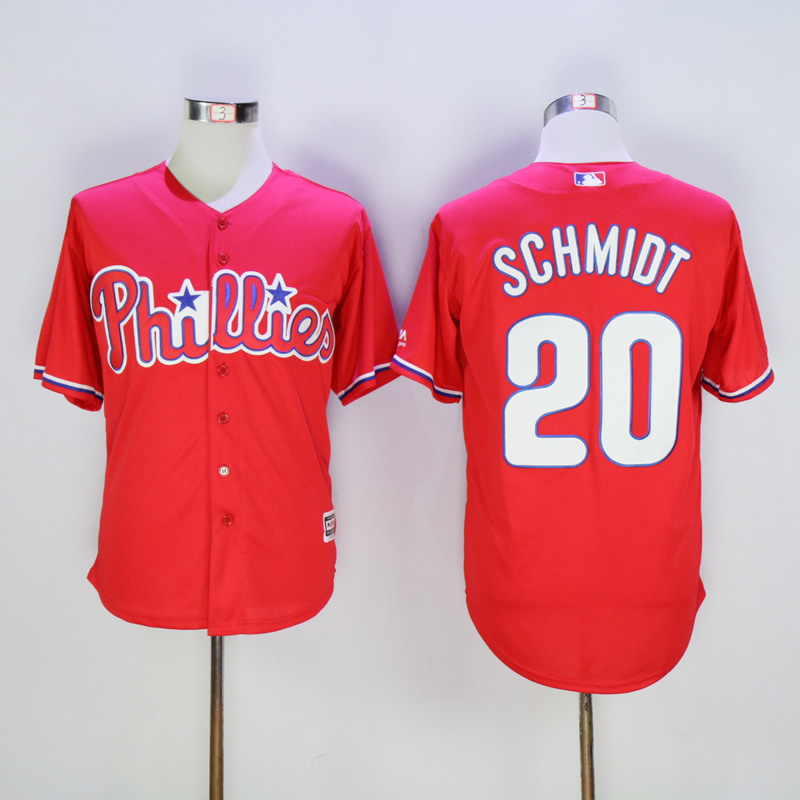 MLB Philadelphia Phillies #20 Mike Schmidt Red Game New Jersey