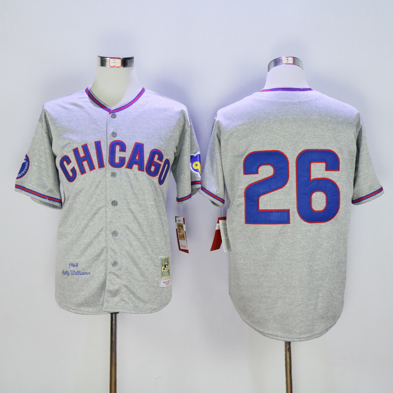 MLB Chicago Cubs #26 Williams Grey 1968 Throwback Jersey