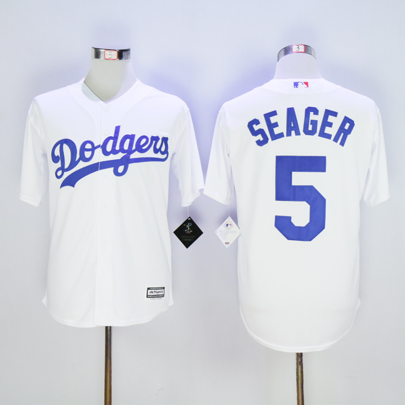 MLB Los Angeles Dodgers #5 Seager White Jersey