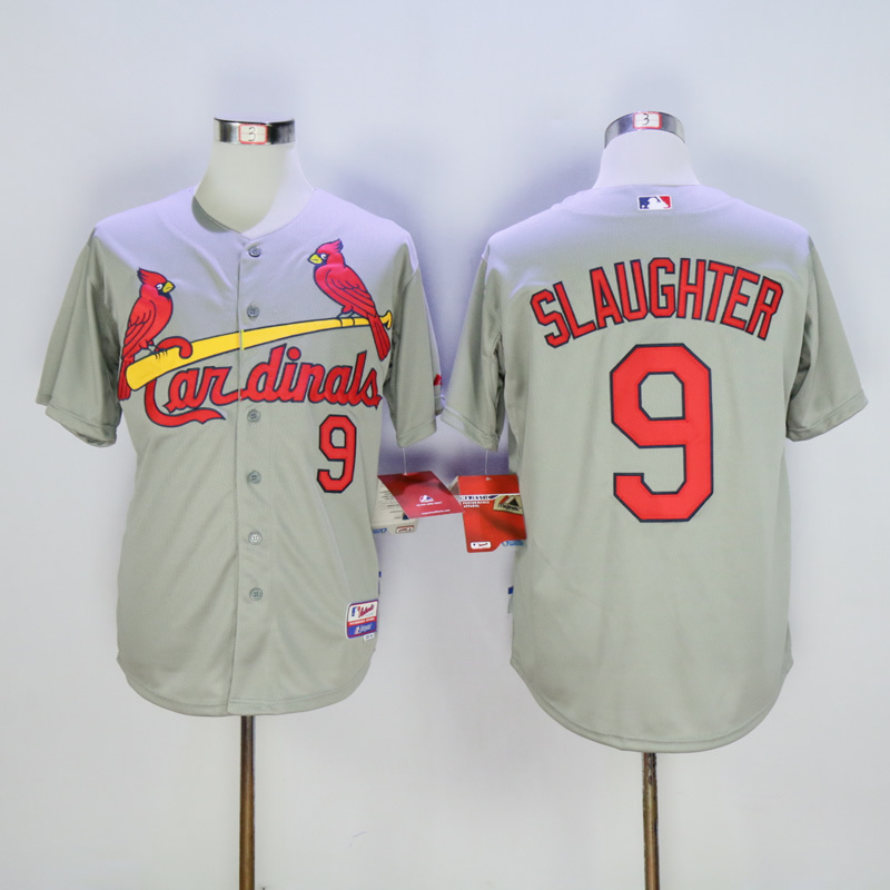 MLB St.Louis Cardinals #9 Slaughter Grey Jersey