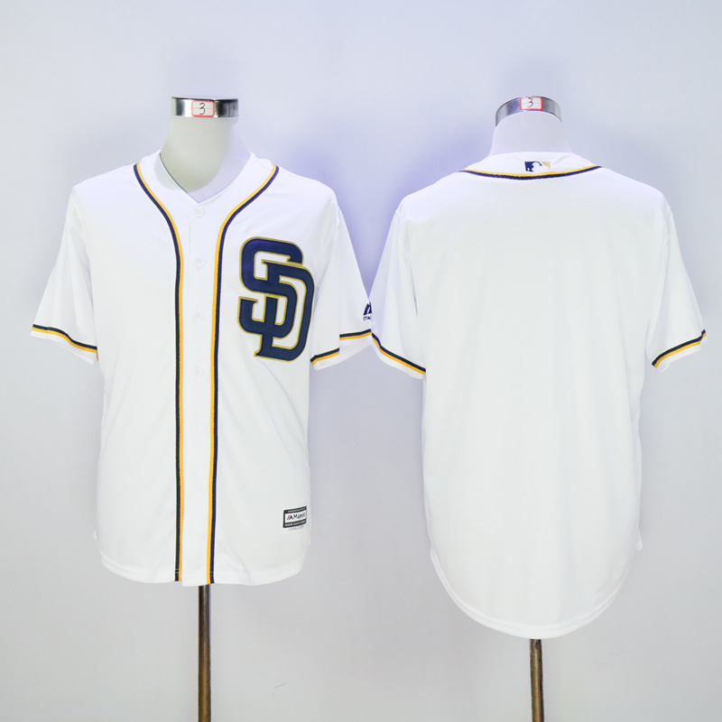 MLB San Diego Padres Blank White New 2016 Jersey
