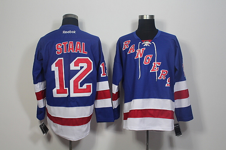 NHL New York Rangers #12 Staal Blue Jersey