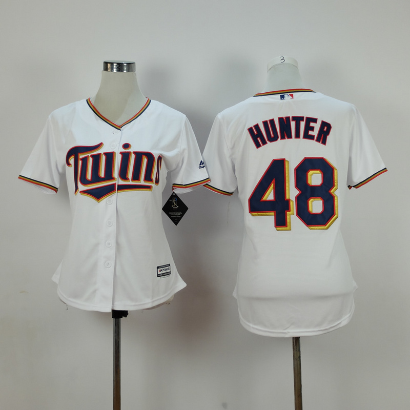 Womens MLB Minnesota Twins #48 Hunter White Jersey