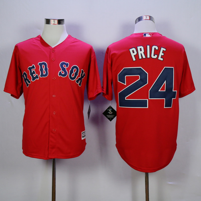 MLB Boston Red Sox #24 Price Red Majestic Jersey