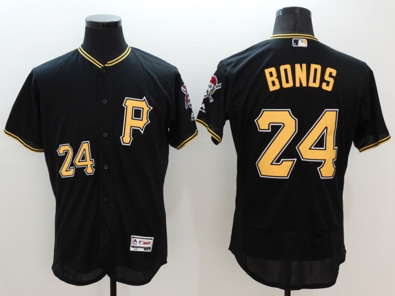Majestic MLB Pittsburgh Pirates #22 Bonds Black Elite Jersey