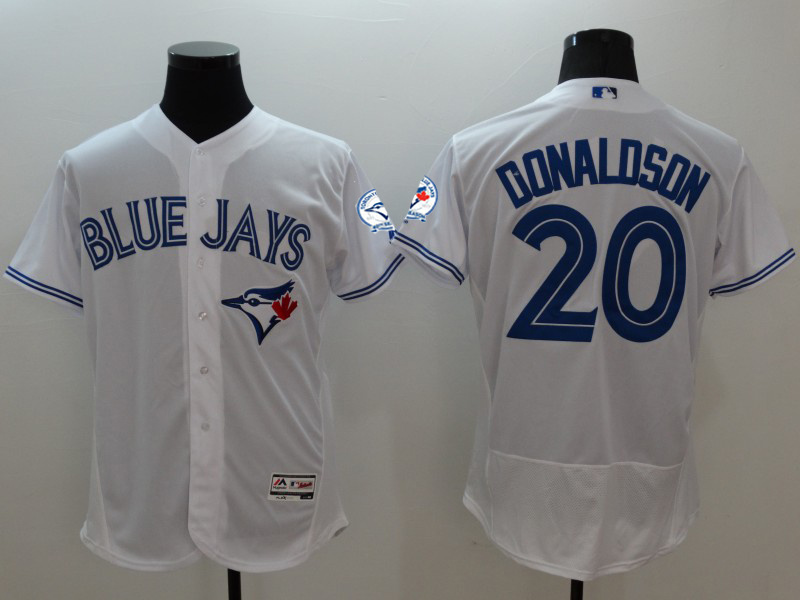 Majestic MLB Toronto Blue Jays #20 Donaldson Elite White Jersey