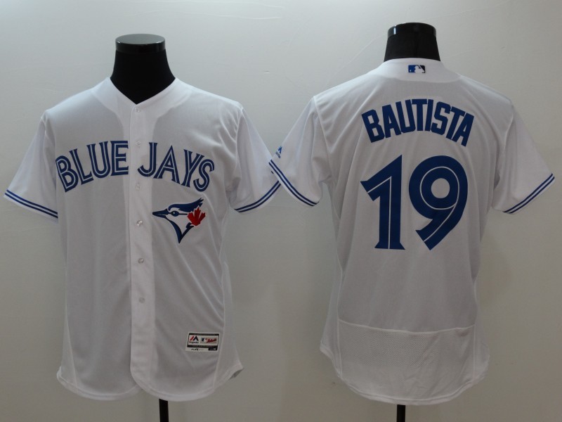 Majestic MLB Toronto Blue Jays #19 Bautista Elite White Jersey
