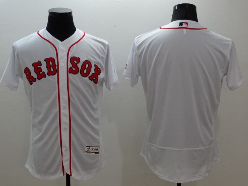 Majestic MLB Boston Red Sox Blank White Elite Jerseys