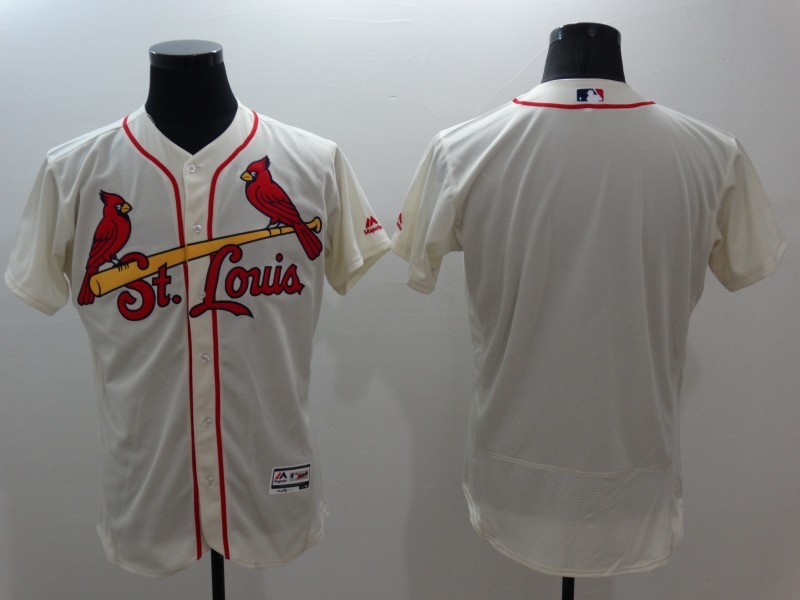 Majestic MLB St.Louis Cardinals Blank Cream Elite Jersey