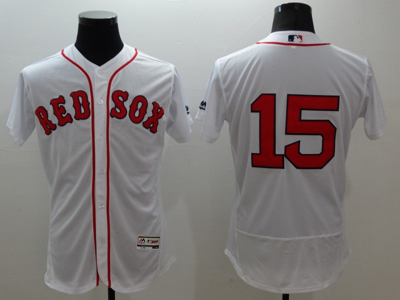 Majestic MLB Boston Red Sox #15 Dustin Pedroia Elite White Jersey