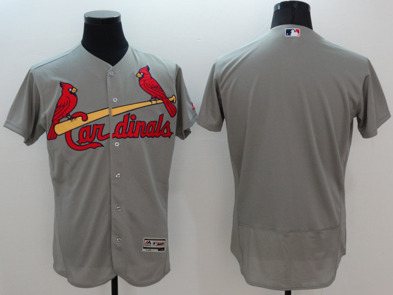 Majestic MLB St.Louis Cardinals Blank Grey Elite Jersey