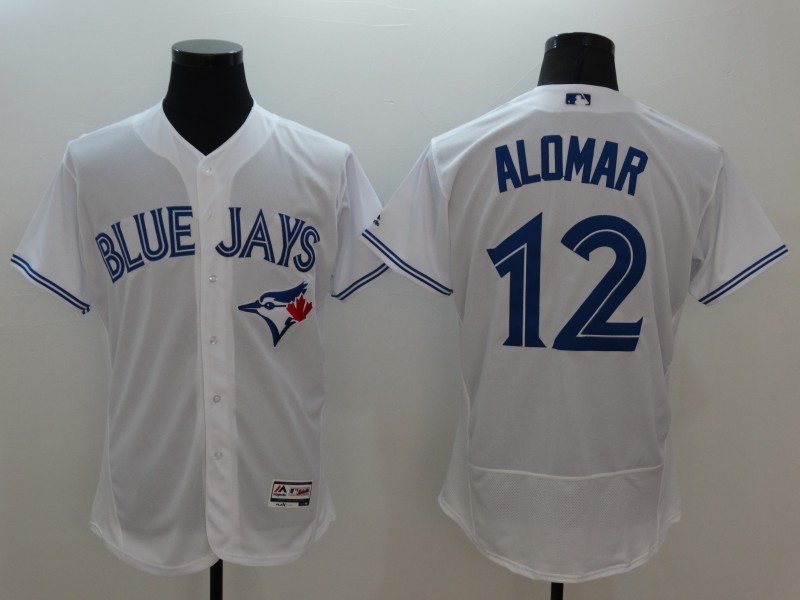 Majestic MLB Toronto Blue Jays #2 Alomar White Elite Jersey
