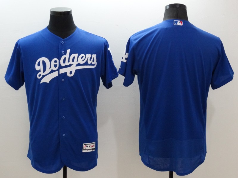 Majestic MLB Los Angeles Dodgers Blank Blue Elite Elite Jersey