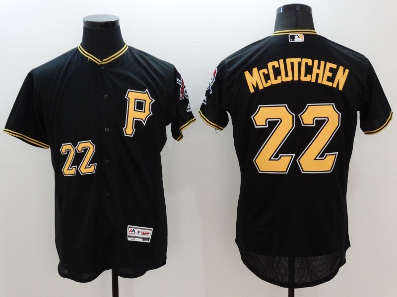 Majestic MLB Pittsburgh Pirates #22 McCutchen Elite Black Jersey